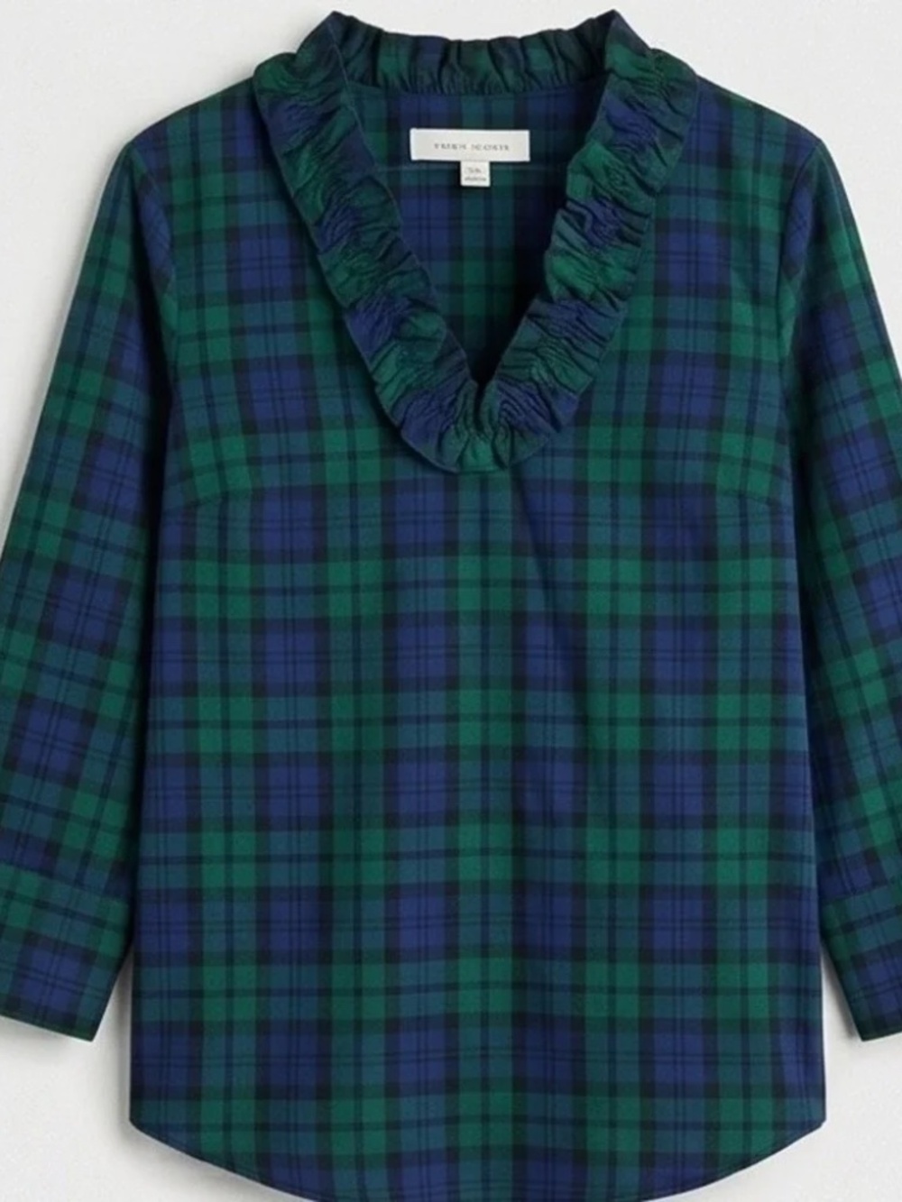 Vineyard Vines Plaid Ruffle Top - size 12